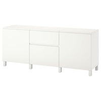 BESTÅ - Storage combination with drawers, white/Västerviken/Stubbarp white, 180x42x74 cm - best price from Maltashopper.com 89421851