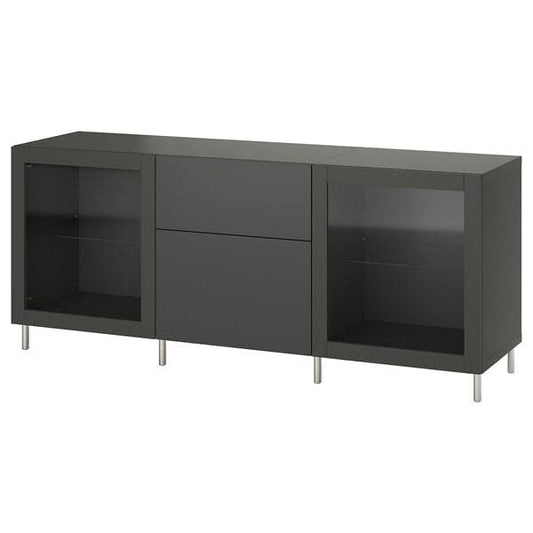 BESTÅ - Storage combination with drawers, dark grey Lappviken/Sindvik dark grey, 180x42x74 cm - best price from Maltashopper.com 09555830