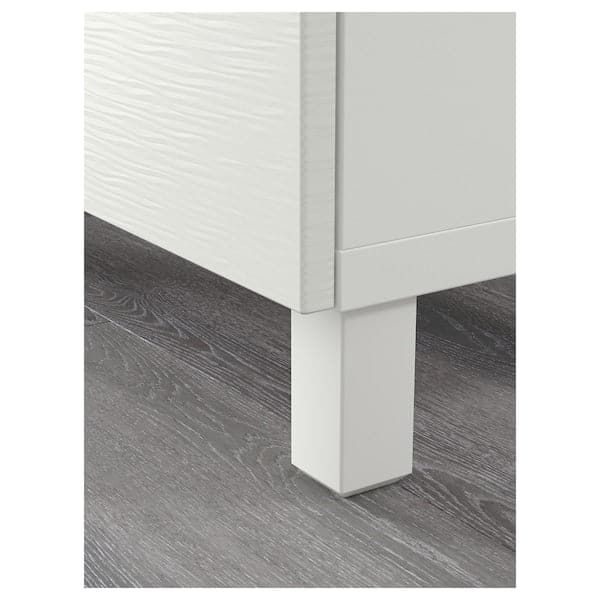 BESTÅ Furniture with drawers - Laxviken white/Selsviken glossy/beige 180x40x74 cm , 180x40x74 cm - best price from Maltashopper.com 29195648