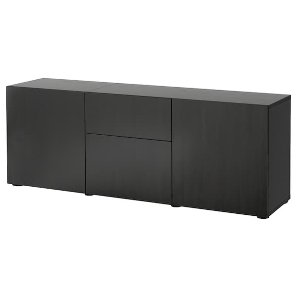 BESTÅ - Storage combination with drawers, black-brown/Lappviken black-brown, 180x42x65 cm - best price from Maltashopper.com 89325166