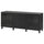 BESTÅ - BESTÅ Storage combination with drawers, black-brown Lappviken/Sindvik/Stubbarp black-brown clear glass, 180x42x74 cm