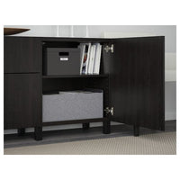 BESTÅ - Storage combination with drawers, black-brown/Lappviken/Stubbarp black-brown, 180x42x74 cm - best price from Maltashopper.com 89195631