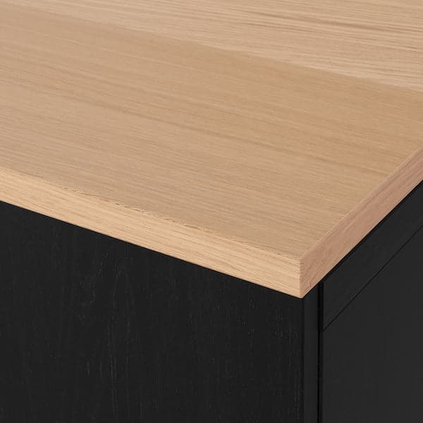 BESTÅ - Storage combination with drawers, black-brown/Lappviken/Stubbarp black-brown, 180x42x76 cm - best price from Maltashopper.com 39440461