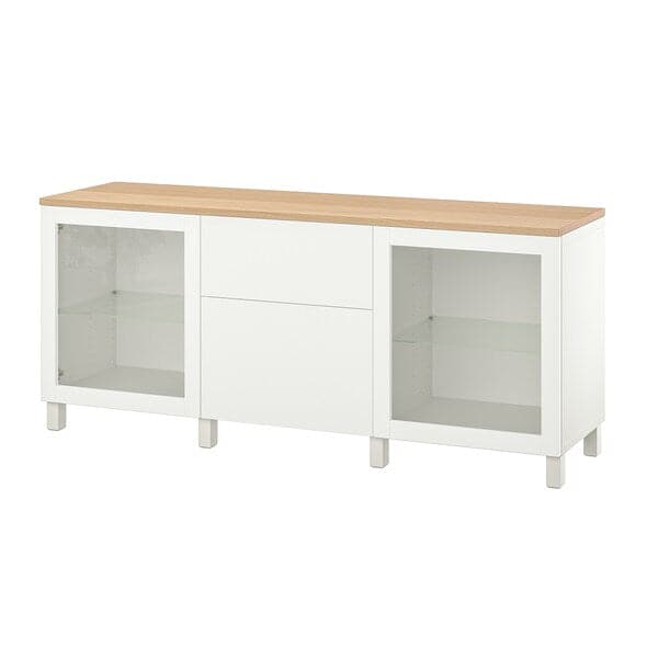 Ikea BESTÅ - Storage combination with drawers, Sindvik white/Lappviken/Stubbarp white, 180x42x76 cm