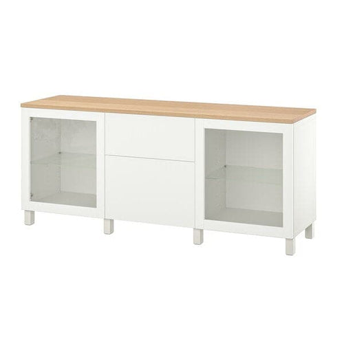 BESTÅ - Storage combination with drawers, Sindvik white/Lappviken/Stubbarp white, 180x42x76 cm