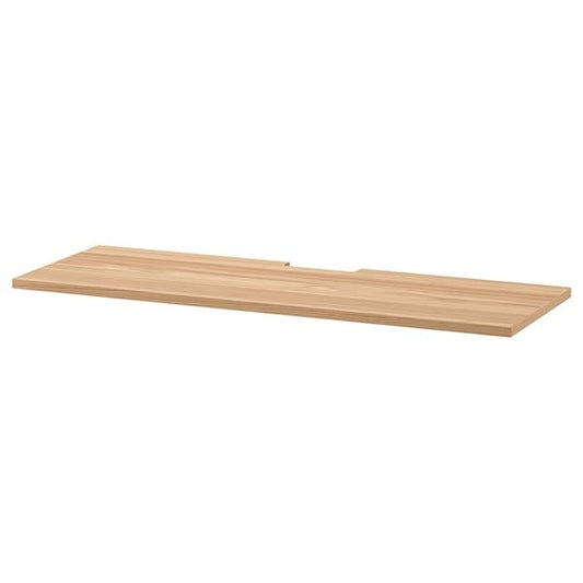 BESTÅ - Top panel for TV, oak veneer, 120x42 cm - best price from Maltashopper.com 50496362