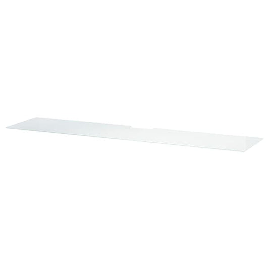 BESTÅ - Top panel for TV, glass white/light green, 180x40 cm - best price from Maltashopper.com 50540765