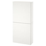 BESTÅ wall cabinet with 2 doors, white/Laxviken white, 60x22x128 cm