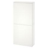 BESTÅ wall cabinet with 2 doors, white/Västerviken white, 60x22x128 cm