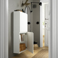 BESTÅ - Wall cabinet with 2 doors, white/Västerviken white, 60x22x128 cm - best price from Maltashopper.com 99421983