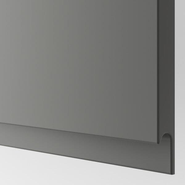 BESTÅ - Wall cabinet with 2 doors, white/Västerviken dark grey, 60x22x128 cm - best price from Maltashopper.com 19421982