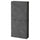 BESTÅ wall cabinet with 2 doors, black-brown Bergsviken/black marble effect, 60x22x128 cm