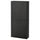 BESTÅ wall cabinet with 2 doors, black-brown/Hanviken black-brown, 60x22x128 cm