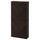BESTÅ wall cabinet with 2 doors, black-brown Hedeviken/dark brown stained oak veneer, 60x22x128 cm