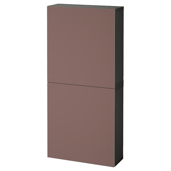 BESTÅ - Wall cabinet with 2 doors , 60x22x128 cm - best price from Maltashopper.com 59421975