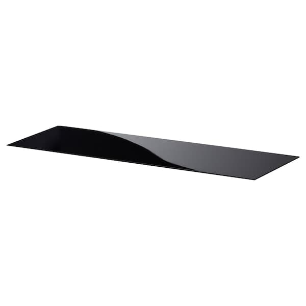 BESTÅ - Top panel, glass black, 120x40 cm - best price from Maltashopper.com 50196537
