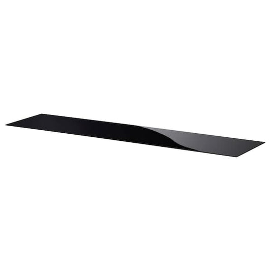 Ikea BESTÅ - Top panel, glass black, 180x40 cm