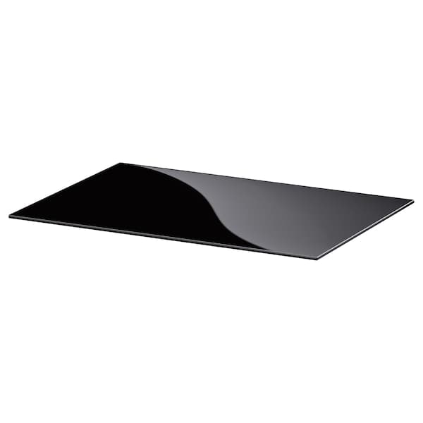 BESTÅ - Top panel, glass black, 60x40 cm - best price from Maltashopper.com 20270722