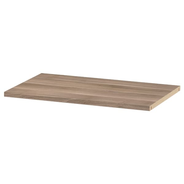 BESTÅ Shelf - gray biting walnut effect 56x36 cm , 56x36 cm - best price from Maltashopper.com 90295540