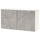 BESTÅ - BESTÅ Shelf unit with doors, white Kallviken/light grey concrete effect, 120x42x64 cm
