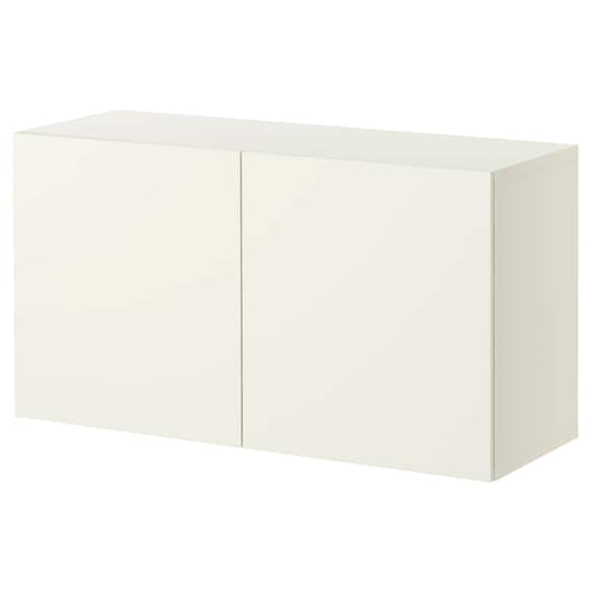 BESTÅ - Shelf unit with doors, white/Lappviken white, 120x42x64 cm - best price from Maltashopper.com 59047388