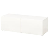 BESTÅ shelf unit with doors, white/Lappviken white, 120x42x38 cm