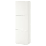 BESTÅ shelf unit with doors, white Lappviken/white, 60x42x193 cm
