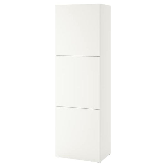 BESTÅ - Shelf unit with doors, white Lappviken/white, 60x42x193 cm - best price from Maltashopper.com 39429699