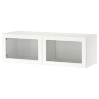 BESTÅ shelf unit with doors, white/Ostvik white, 120x42x38 cm