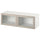 BESTÅ - BESTÅ Shelf unit with doors, white/Sindvik light grey/beige, 120x42x38 cm