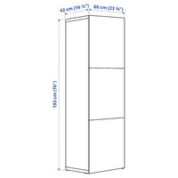BESTÅ - Shelf unit with doors, dark grey/Lappviken dark grey, 60x42x193 cm - best price from Maltashopper.com 09535795