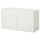 BESTÅ shelf unit with doors, Laxviken white, 120x42x64 cm