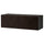 BESTÅ - BESTÅ Shelf unit with doors, black-brown Hedeviken/dark brown stained oak veneer, 120x42x38 cm