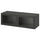BESTÅ - BESTÅ Shelf unit with doors, dark grey/Sindvik dark grey, 120x42x38 cm
