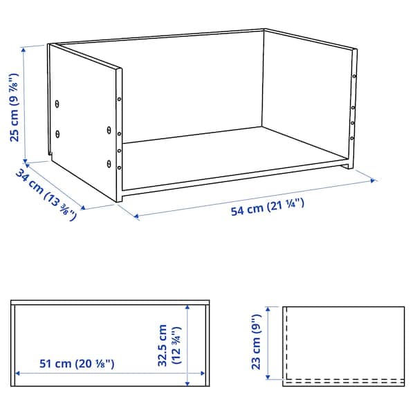 BESTÅ - Drawer frame, white, 60x25x40 cm - best price from Maltashopper.com 80351517