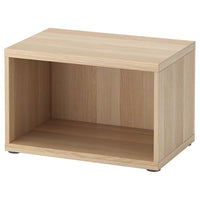 BESTÅ frame, white stained oak effect, 60x40x38 cm