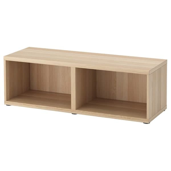 BESTÅ - Frame, white stained oak effect, 120x40x38 cm - best price from Maltashopper.com 40247373