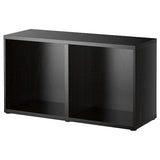 BESTÅ frame, black-brown, 120x40x64 cm