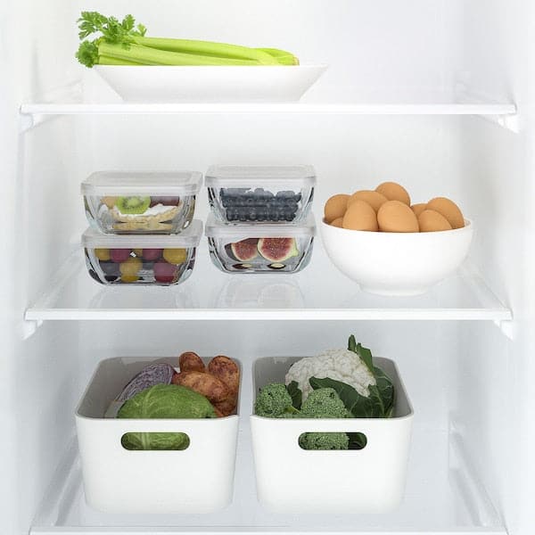 Ikea BESTÄMMA - Food container with lid, glass, 0.5 l