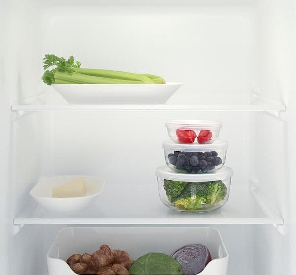 BESTÄMMA - Food container with lid, set of 3, glass - best price from Maltashopper.com 10495760