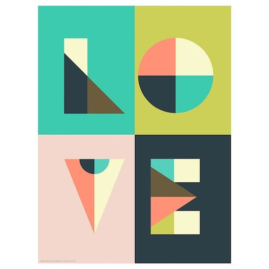 Ikea BILD - Poster, Love, 30x40 cm