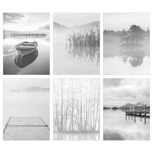 BILD poster, rowing boat and piers, 30x40 cm, 6 pack