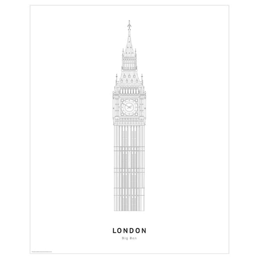 Ikea BILD - Poster, Big Ben, London,40x50 cm