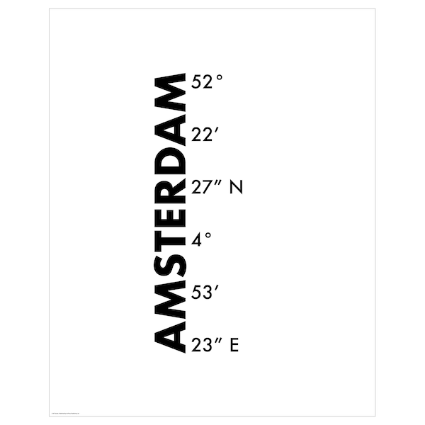 BILD - Poster, coordinates, Amsterdam,40x50 cm - best price from Maltashopper.com 40581643