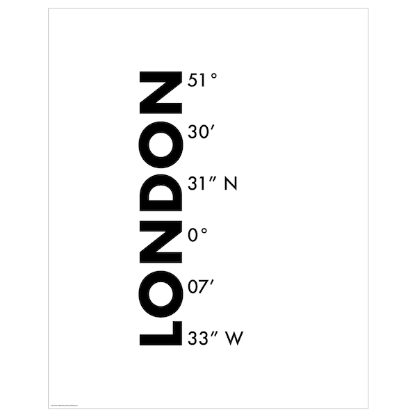 BILD - Poster, coordinates, London,40x50 cm - best price from Maltashopper.com 70581627