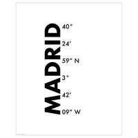BILD - Poster, coordinates, Madrid,40x50 cm - best price from Maltashopper.com 30581610