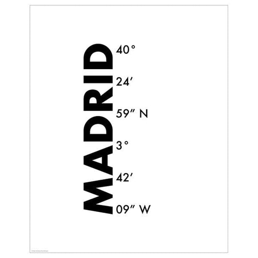 Ikea BILD - Poster, coordinates, Madrid,40x50 cm