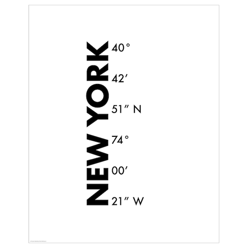 BILD poster, coordinates, New York