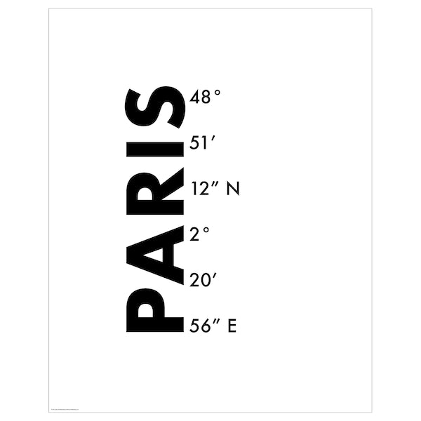 BILD - Poster, coordinates, Paris,40x50 cm - best price from Maltashopper.com 80581580