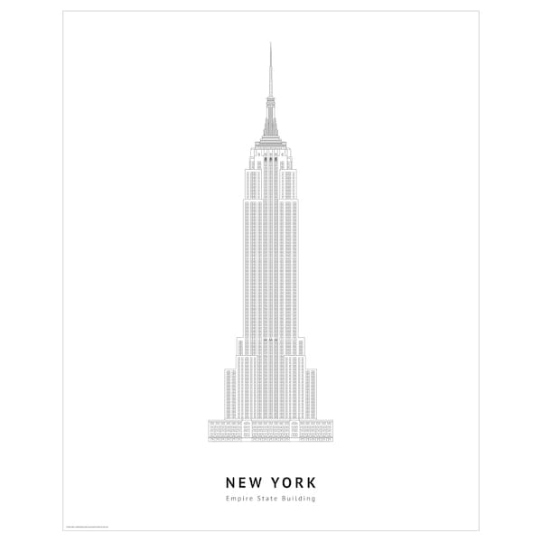 Ikea BILD - Poster, Empire State Building, New York,40x50 cm